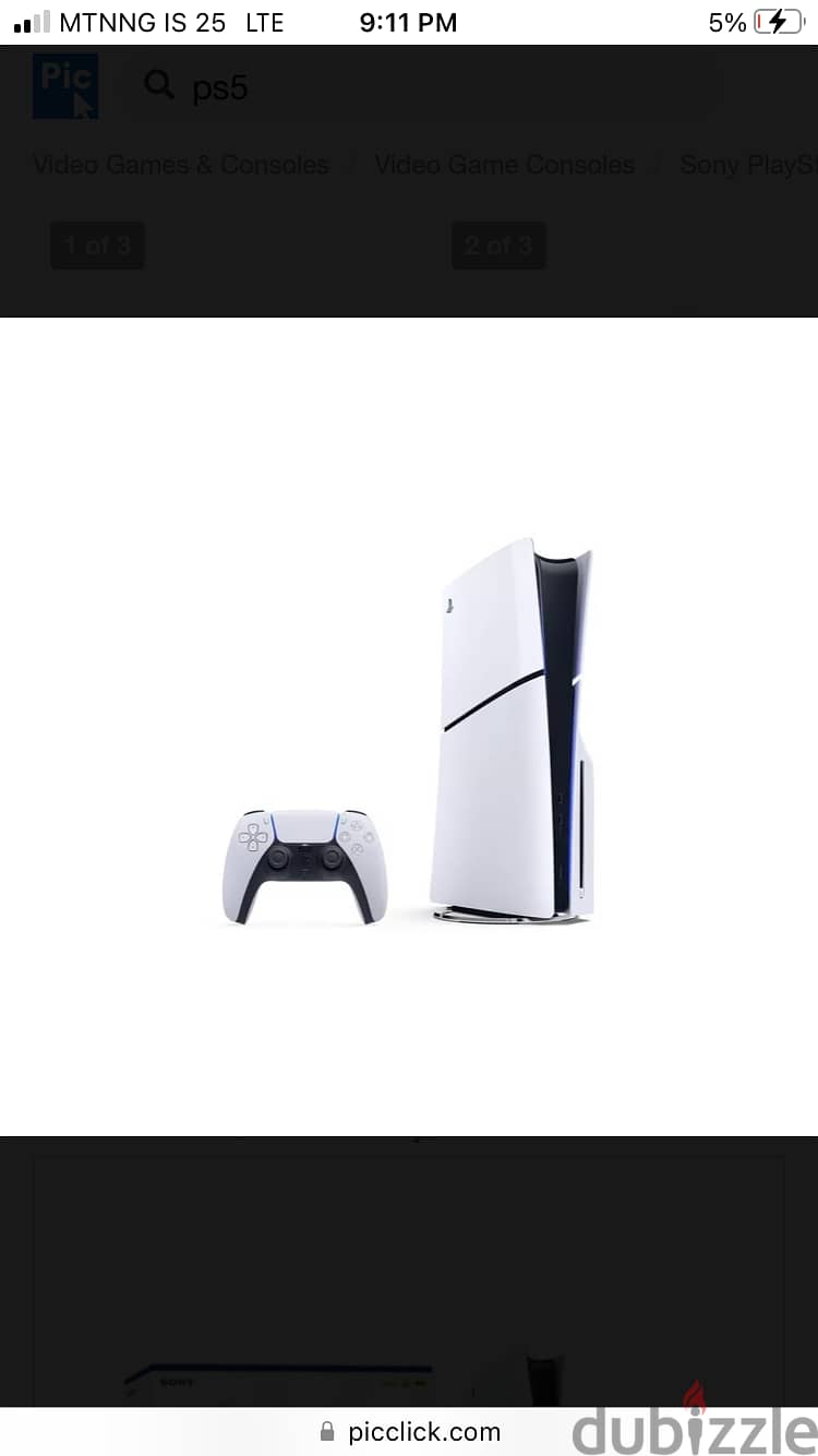 Sony PlayStation 5 Slim 1TB Console, White 1
