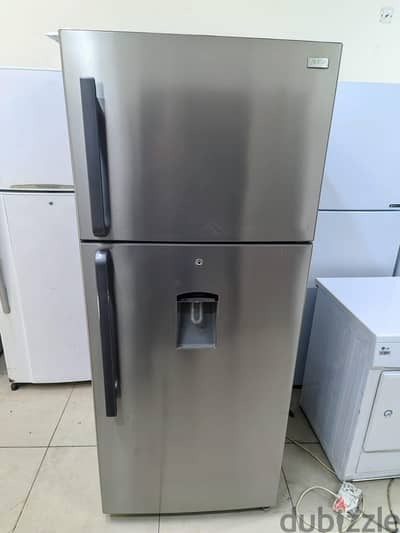 *AEVA Double Door Refrigerator with Water Dispenser - Stainless Steel*