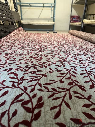4x5 Feet Carpet Rug - Red & Cream Design - Doha