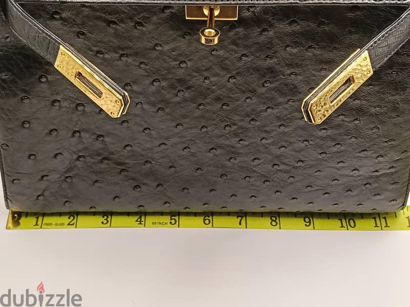 Kelly Style Genuine Ostrich Leather Bag 8