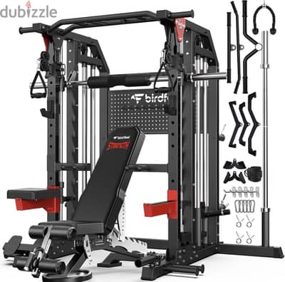 Full Body Home Gym System Workout Station MultiFunction Power Cage Smi