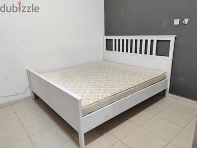 King size bed with mattress for sale IKEA