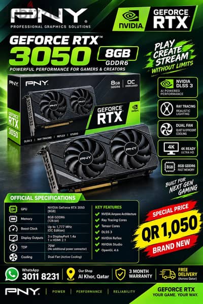 PNY GEFORCE 3050 RTX