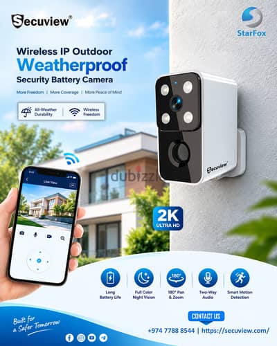 Secuview Wireless IP Outdoor Weatherproof Security Battery Camera