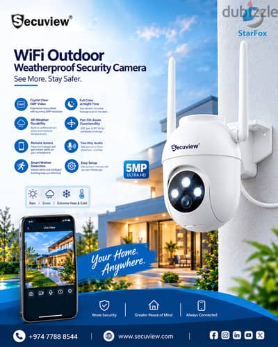 Secuview WiFi Outdoor Weatherproof Security Camera