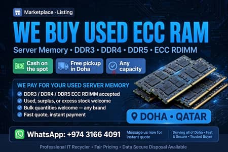 We buy used ECC RAM