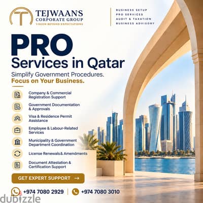 PRO SERVICES IN QATAR  | TEJWAANS CORPORATE GROUP