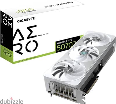GIGABYTE GeForce RTX 5070 Ti AERO OC 16G GDDR7 Graphics Card White - N
