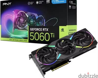 PNY NVIDIA GeForce RTX 5060 Ti Epic-X ARGB OC Triple Fan 8GB GDDR7 PCI