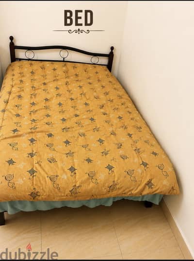 Single  Bed Frame with Mattress