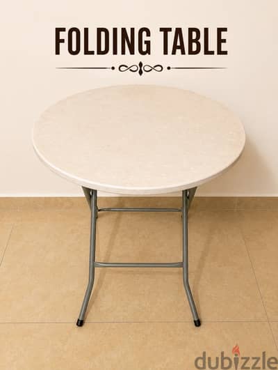 Foldable Table with Metal Legs