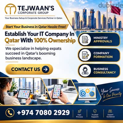 ESTABLISH YOUR IT COMPANY IN QATAR WITH 100% OWNERSHIP