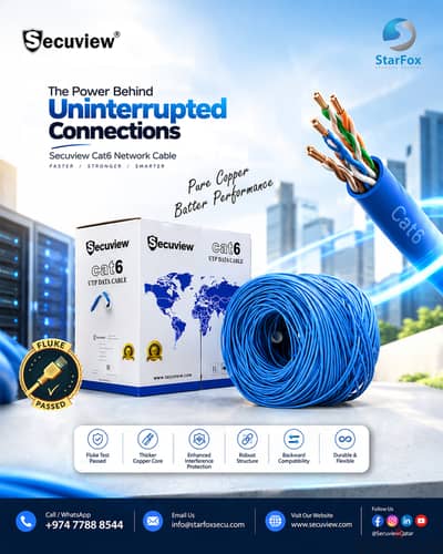 Secuview Copper-Coated 23AWG Cat6 Network Cable