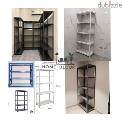 Slotted Angle Rack (Grey) Heavy duty rack, Shelves (rufuf)