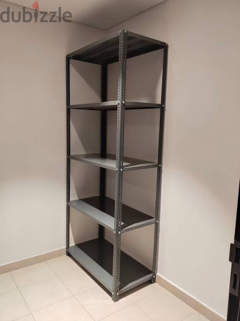Slotted Angle Rack (Grey) Heavy duty rack, Shelves (rufuf) 2
