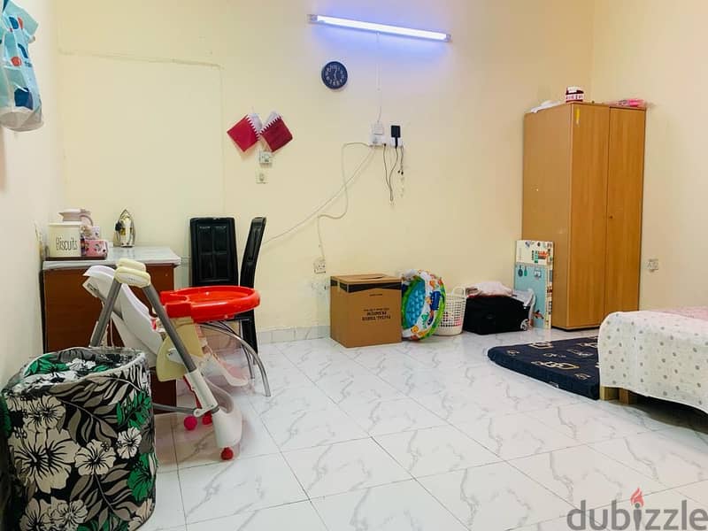 1BHK Family Room for rent in Al wukhair behind Al maha clinic, Woqod 1