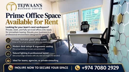 PRIME OFFICE SPACE AVAILABLE FOR RENT IN DOHA