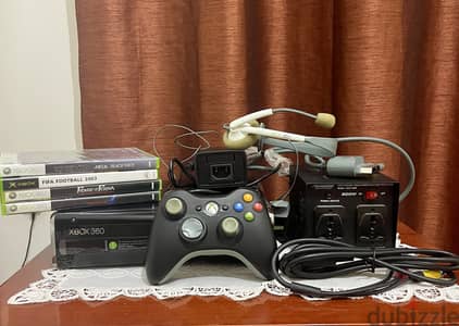 Xbox 360 S Console Bundle - 1 Controller + Headset + 5 Games Bundle