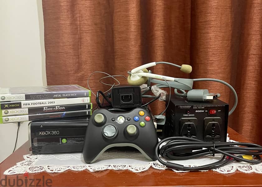 Xbox 360 S Console Bundle - 1 Controller + Headset + 5 Games Bundle 1