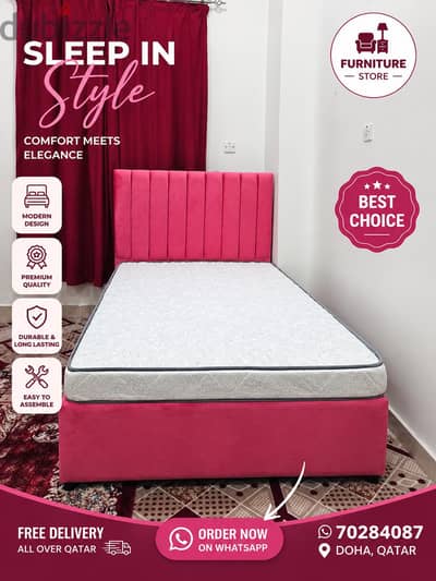 Single bed, Double bed mattress available