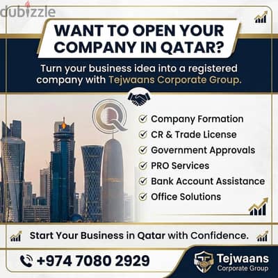 WANT TO OPEN YOUR COMPANY IN QATAR?