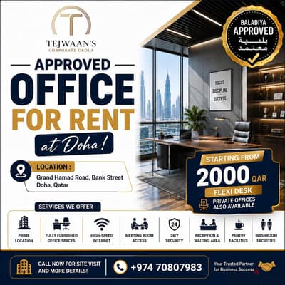 Flexible Workspaces: Flexi Desks and Private Offices available