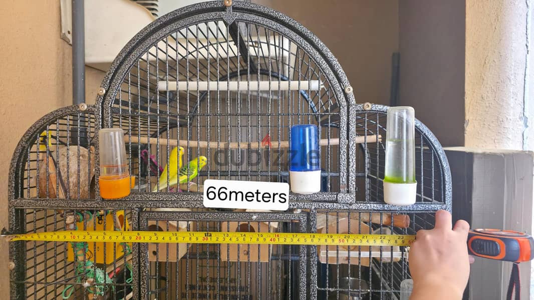  Large Standing Metal Bird Cage on Rollers (Cage Only) 1