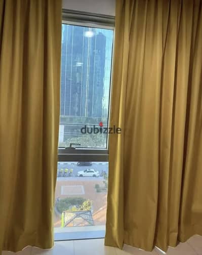 Blackout curtains Gold/Yellow, 2 pieces for window approx. 3,5x4,5 m