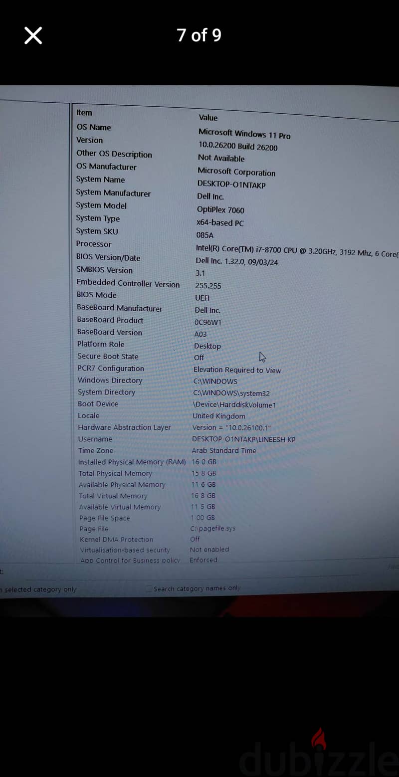 Computer Desktop Dell optiplex 7060 4
