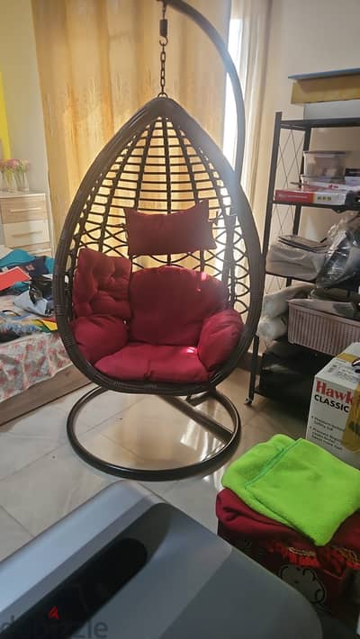 Ratten 1 seater Swing chair- Brown