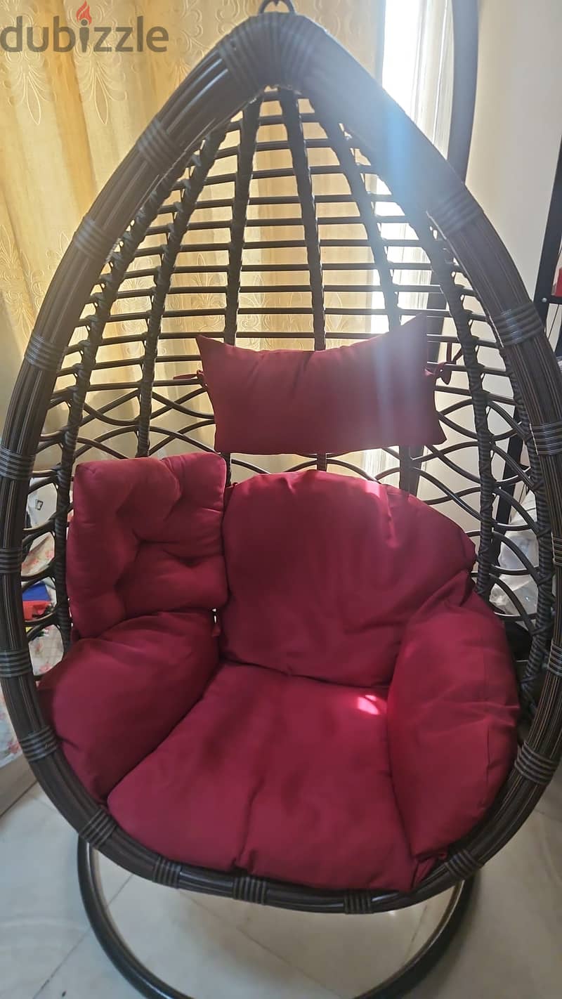 Ratten 1 seater Swing chair- Brown 2