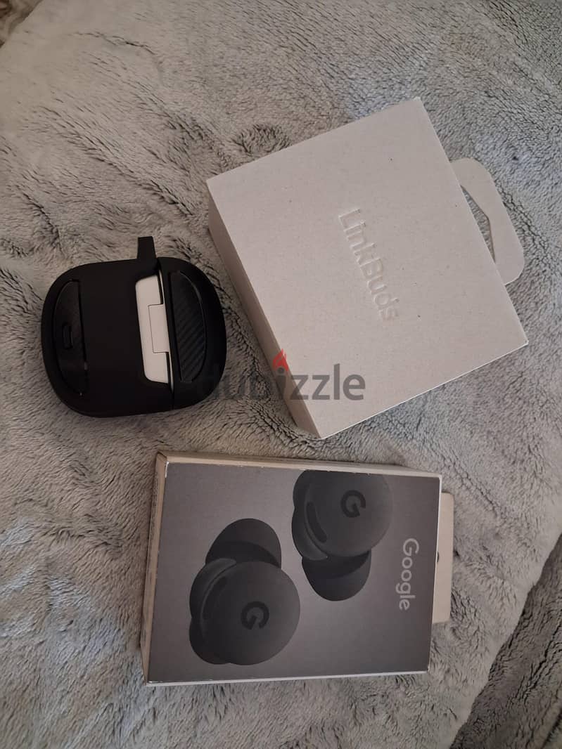 Google Pixel Buds 2a- Spigen Rugged Armor Case 1