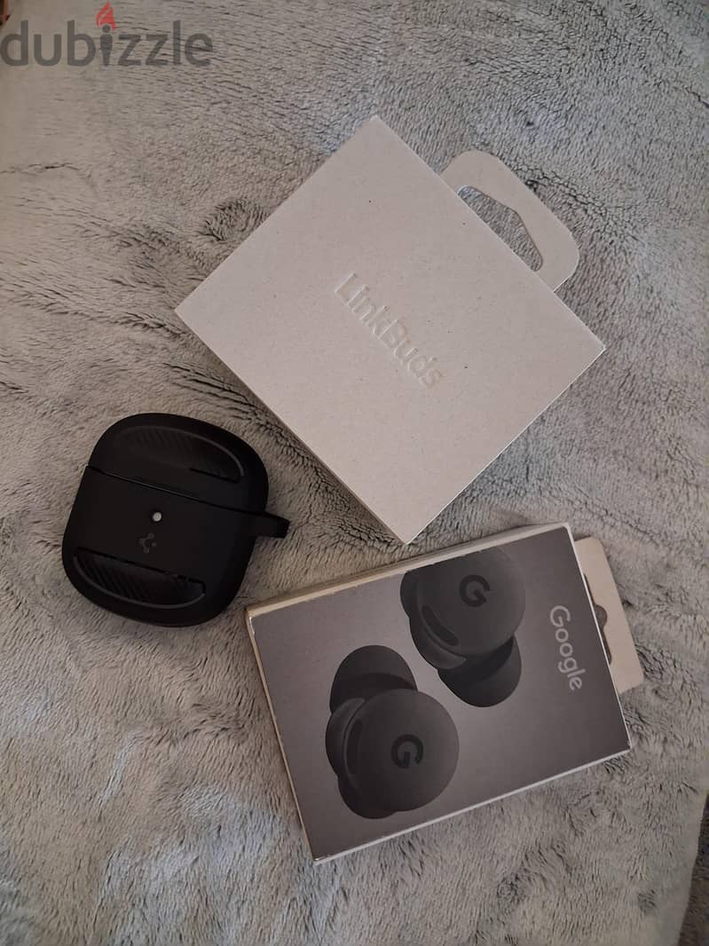 Google Pixel Buds 2a- Spigen Rugged Armor Case 2