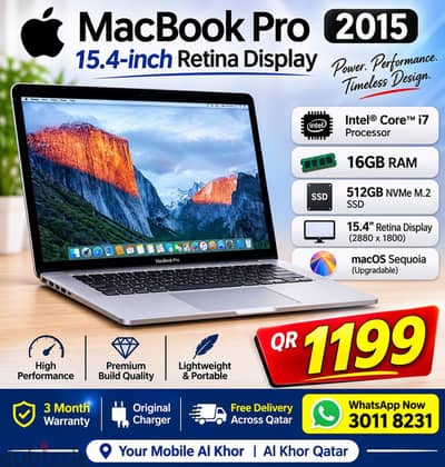 Macbook pro 2015 15.4inch Retina