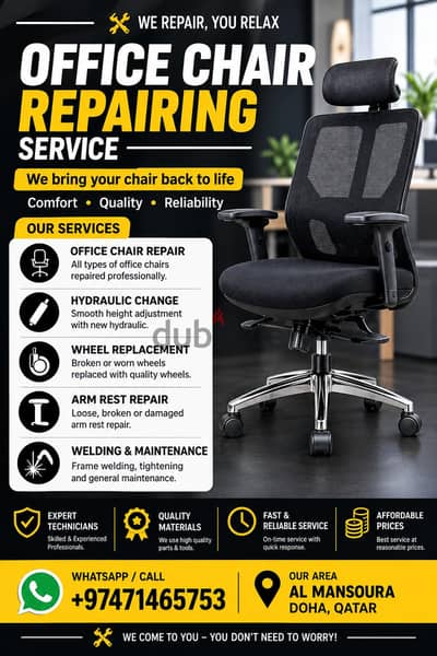 Perfsional office chair Repairing service