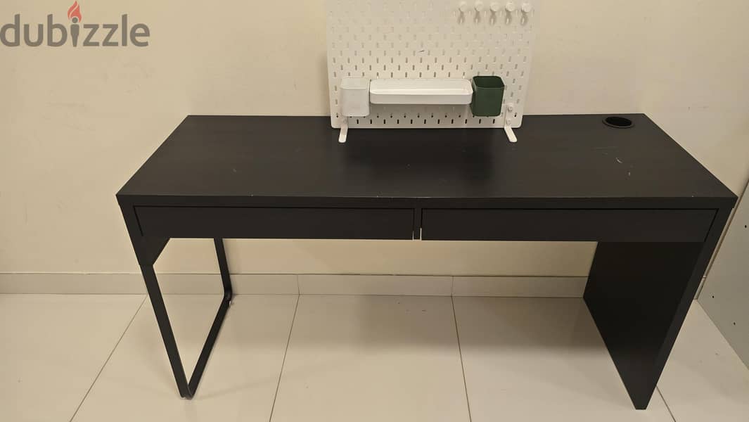 Ikea study table and peg board 1