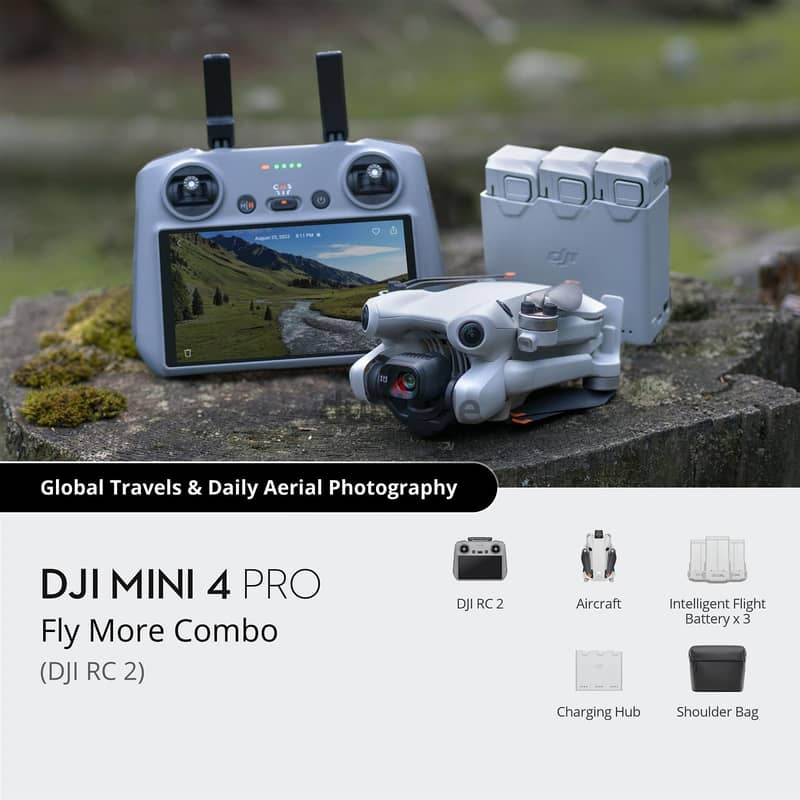 DJI Mini 4 Pro Fly More Combo (RC 2) 4K/60fps HDR, 5