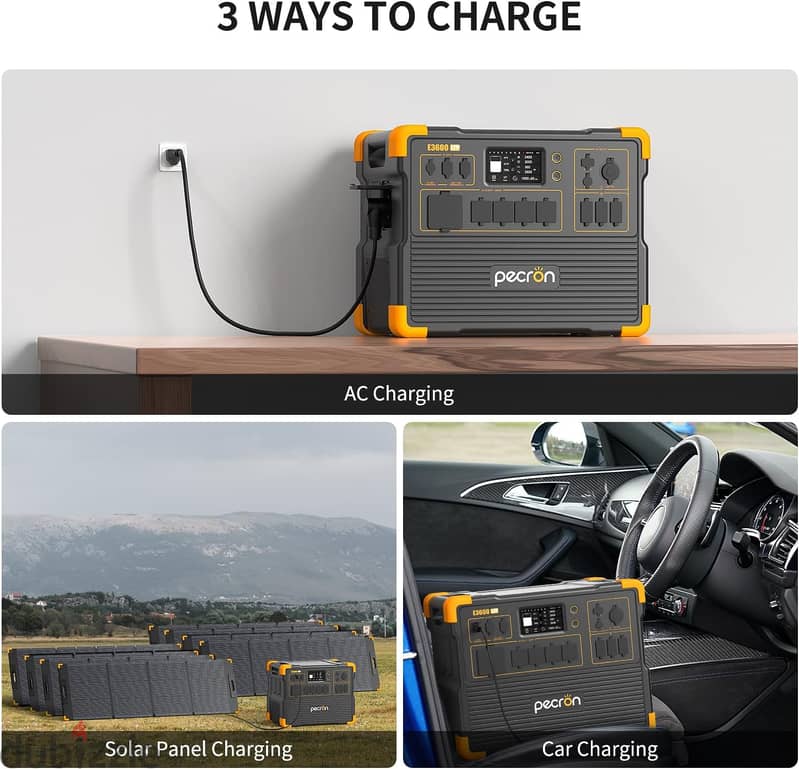 PECRON Two E3600LFP Portable Power Station with 240V Double Voltage 2