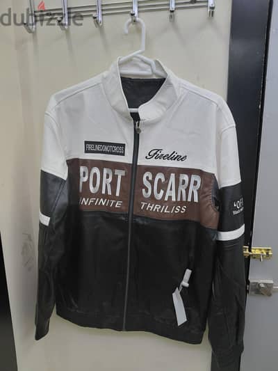 Sport Scarr Casual Faux Leather Bomber Jacket