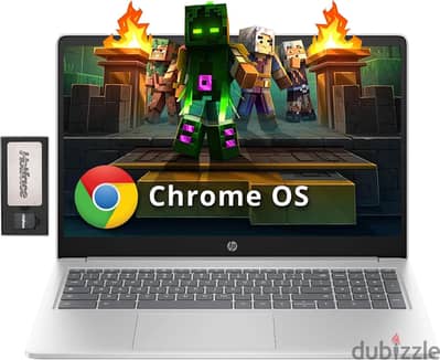 HP 15.6 HD Anti-Glare Chromebook Laptop, Intel Pentium N200, 8GB LPDDR