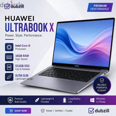 Huawei ultrabook X 16gb ram 512gb ssd core i5