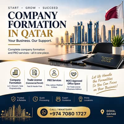 YOUR BUSINESS JOURNEY IN QATAR STARTS HERE — LET US HANDLE THE PAPERWO
