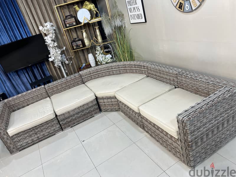 Luxury cane customize outdoor L shape 2