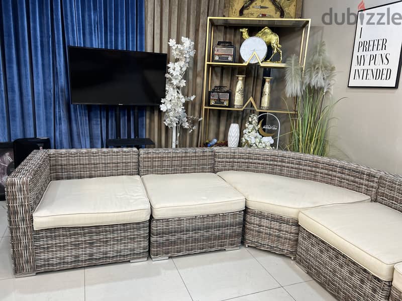 Luxury cane customize outdoor L shape 3