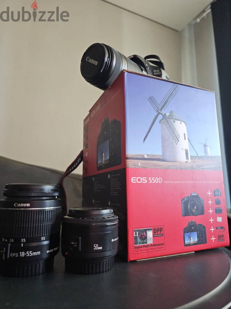 DSLR Camera Canon EOS 550D + Lenses 4