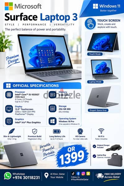 Microsoft surface laptop 3