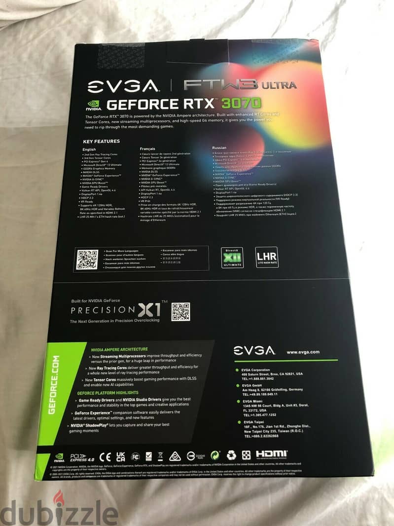 NEW EVGA GeForce RTX 3070 FTW3 ULTRA GAMING 08G-P5-3767-KL 8 1