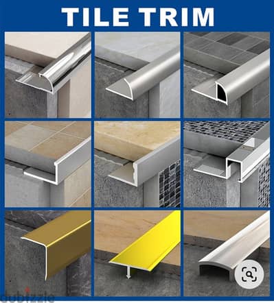 Trim for tile, parquet, laminate flooring