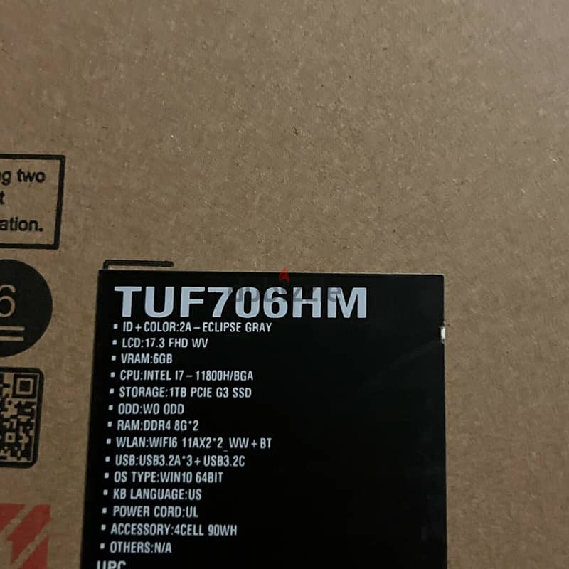 BRAND NEW ASUS TUF Gaming F17 Gaming Laptop 17.3" (144Hz Ful 1