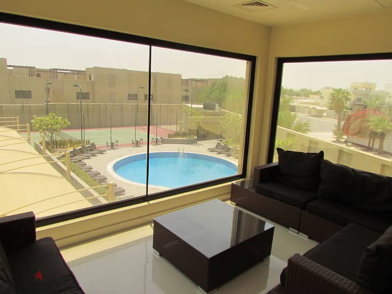 3-bed S/F compound apartment with facilities in Al Waab 12